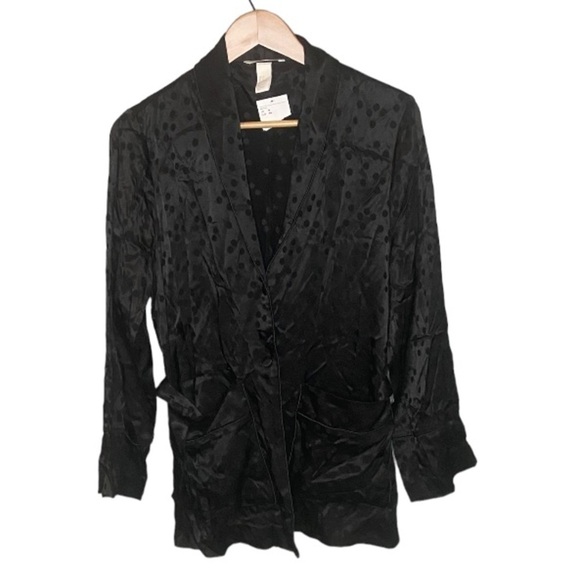 NWT H&M Jacquard-Weave Polka Dot Blazer - Picture 2 of 8